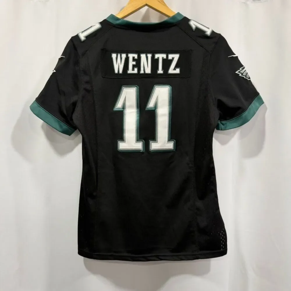 Nike Woman's M Philadelphia Eagles Carson Wentz Super Bowl LII Jersey Black 605